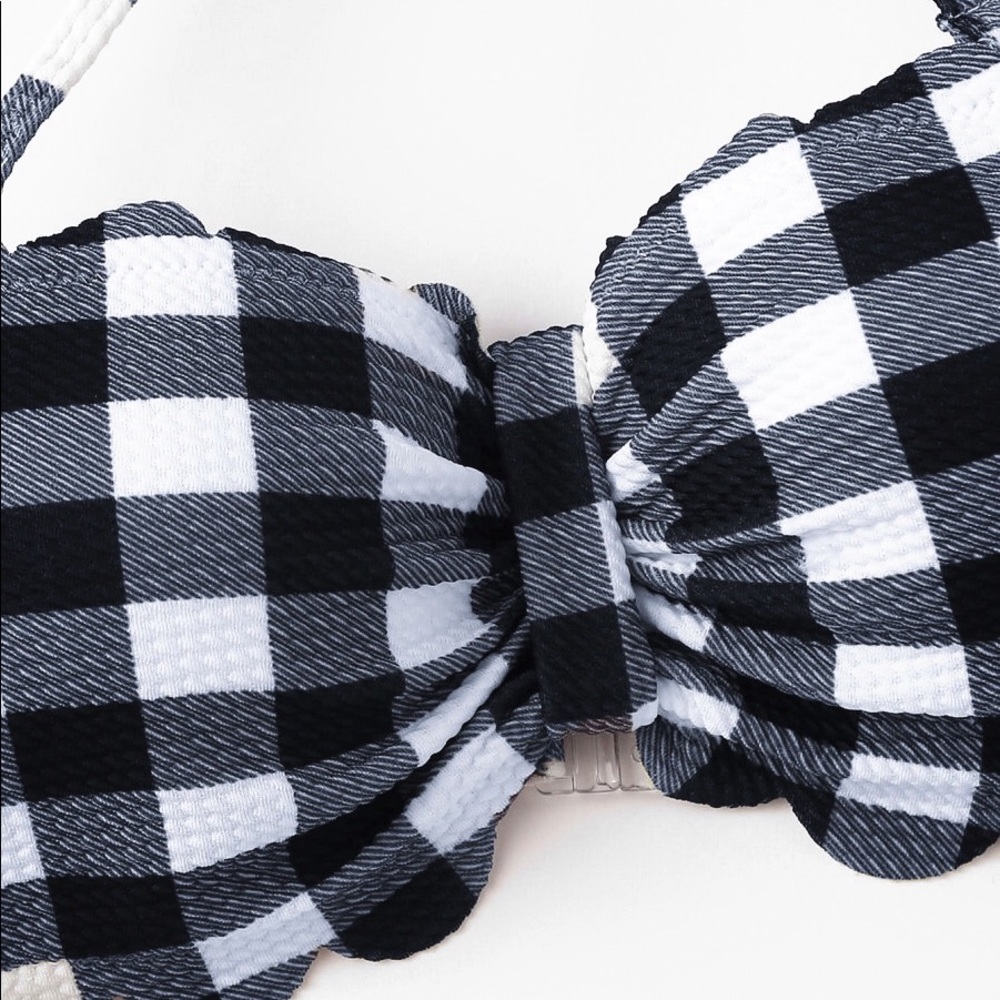 LAST ONE‼️ S/XS Black White Checkered Bikini 👙 - Picture 3 of 5